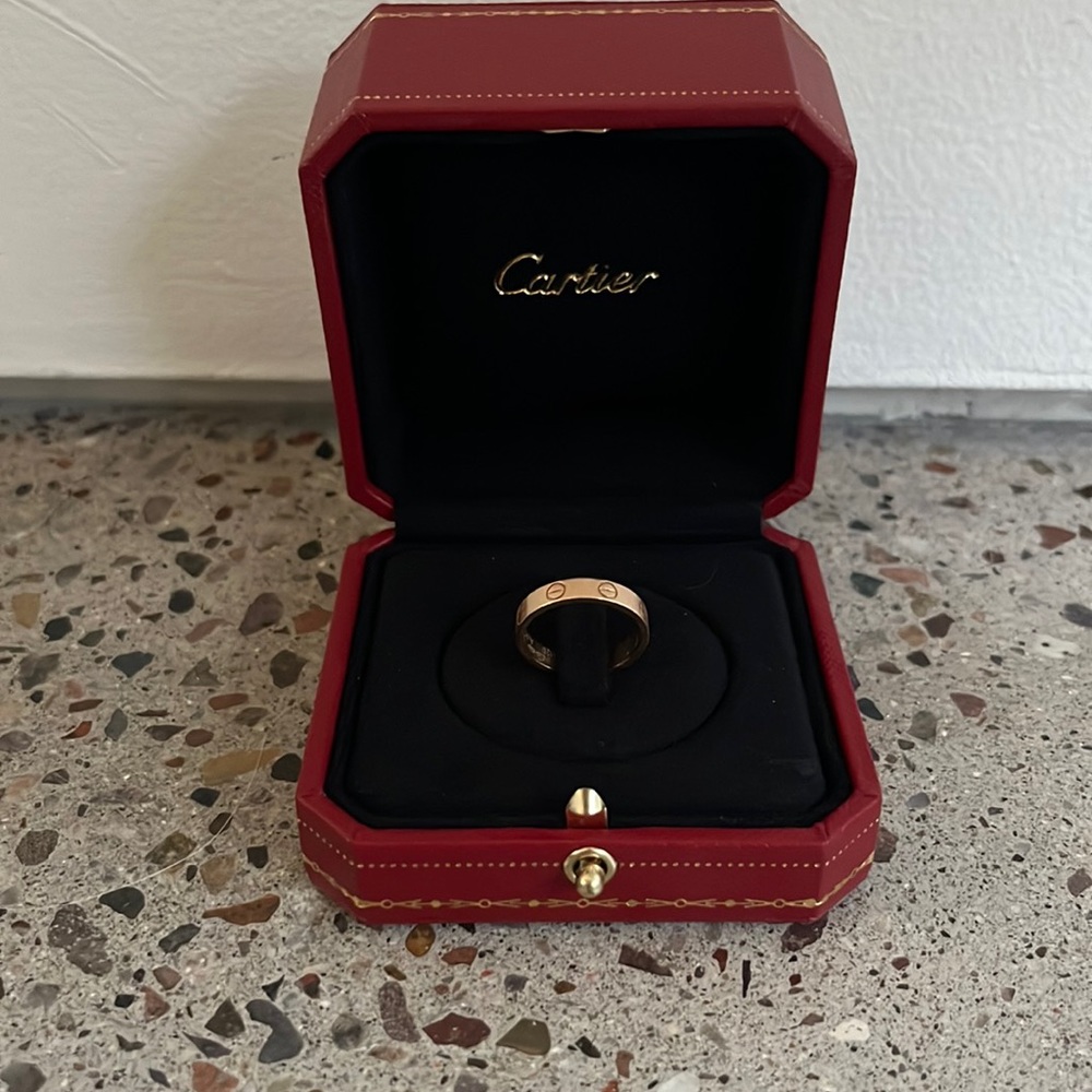 Size 5.25 pink gold Cartier love ring, Final price